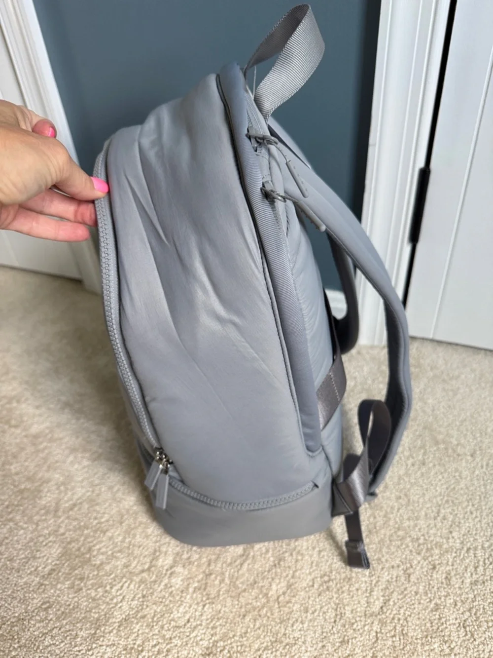 NWT Lululemon Wunder Puff Backpack Rhino Gray Puffer Bag Gym Travel Yoga 20L